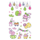 12sheets Happy Easter Temporary Tattoos for Kids Cartoon Bunny Egg Flower Fake Tattoo Stickers Child Birthday party Easter Gift
