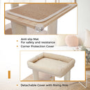Multi-Level Cat Tree for Indoor Wood Cat Tower with Scratching Posts Spacious Condo Hammock Top Perch Cat Scratcher Cat Toys
