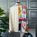 High Quality Elegant Commuting Shirt 2024 Women's Silk Long Sleeved Shirt Printed Foreign Style Mulberry Silk Top Unique Lapel