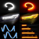 ANMINGPU 1pair Sequential DRL LED Strip Turn Signal Light Yellow Bright Flexible Drl Led Daytime Running Light for Car Headlight