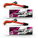 2个CNHL 3S 11.1V锂电池2200mAh 30C 70C带XT60插头，适用于遥控飞机直升机四轴飞行器FPV无人机赛车爱好