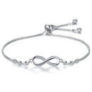 New fine 925 Sterling Silver pretty Crystal Bracelets for Women Fashion Jewelry Party Wedding Accessories Valentine's Day Gifts