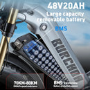 BURCHDA RX80 电动自行车 1000W 电机 成人 48V17.5AH 电动自行车 26 英寸 4.0 宽胎 雪地山地车 MTB 越野