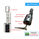 RAYKUBE L11 TT Lock BEL Fingerprint Cylinder Digital Door Lock With Adjustable Cylinder Length Password/Key/TT Lock APP Unlok