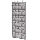 24 Pocket Over The Door Shoe Organizer Storage Bag For Shoes Sturdy Hanging Closet Rack Space-Saving Home Storage Solution