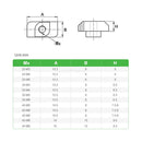 T-nut M3 M4 M5 M6 M8 Hammer Head T Nut Fasten Slot Nut Connector Nickel plated for 20 30 40 45 EU Aluminum Extrusion Profile