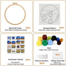 PhotoCustom 20x20cm Frame Needle Felting Kit Christmas Tree Needle Felting Patterns For Beginners Wool Felting Set DIY Craft