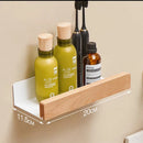 Bathroom Rack Wall-mounted Shower Room Toilet  Nordic style Shelf Cosmetic Storage kitchen Multi-purpose Shelf Solid Wood