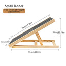 Wooden Pet Ramp Height Adjustable Dog Cat Pets Ladder Foldable Non-Slip Safe Access For Car High Bed Furniture Maximum Load 50kg