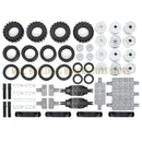 56PCS Moc Technical Wheel Building Blocks Bricks Pin Tyre Axle Connector Car Technology Automobile Parts Set Toy