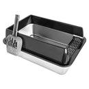 Stainless steel litter, Cat litter box, Semi-closed Cat toilet home with eclabus Protection, cleaning spovel included, litter for large cats, cats and rabbits