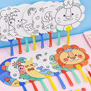 8Pcs Cartoon Cute Graffiti Painting Summer Fan Toys for Kids Birthday Party Favors Baby Shower Pinata Filler Kindergarten Gifts