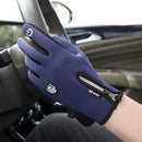 Winter Gloves For Men Waterproof Windproof Cold Cycling Gloves Snowboard Motorcycle Riding Driving Warm Touchscreen Zipper Glove