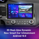 Srnubi 10" Android 12 Carplay Car Stereo Radio for Honda Civic 8 2005 - 2012 Multimedia Player Navigation GPS 2 Din 4G Audio DVD
