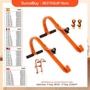 SucceBuy Orange/Black Ladder Roof Hook Heavy Duty Steel Ladder Stabilizer Roof Ridge Extension Rubber Grip T-Bar 500 lbs