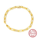 ORSA JEWELS 6mm 9mm 12mm Sizes Paperclip Link Chain Necklace 925 Sterling Silver 14k Gold Chain Man Woman Necklaces as Gift SC39