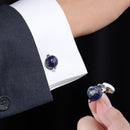 HAWSON Man French Shirt Cuff Fashion Jewelry Men's Novelty Globe Cufflinks Earth Cuff links for Geolography
