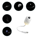 Mini Projector Night Light 2-in-1 Galaxy Star Projector Lamp Adjustable Brightness Home Car Atmosphere Light Kids Gift