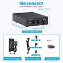 Fosi Audio 300Wx2 HiFi Sound Power Amplifier Upgrade New  TPA3255 Class D Stereo Amp With Treble Bass For Home Speaker