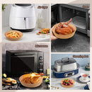 30/50Pcs Disposable Air Fryer Paper Liner Oil-proof Water-proof Paper Tray Non-Stick Baking Mat for Oven AirFryer Accessories