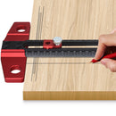 1Pc Woodworking 2 in 1 Drilling Positioning Ruler Highprecision Scribe Marking T-Ruler Dowelling Jig 6/8/10mm Drill Locator Punc