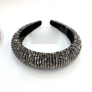 Full Crystal Luxury Hair Accessories Hairbands Sparkly Padded Rhinestones Headbands Headdress Black White Pink Women Headband