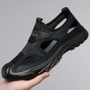 New Summer Sandals Breathable Men Shoes Mesh Outdoor Men Hollow Sandals Antiskid Beach Sandals Flats Footwear Zapatillas Hombre