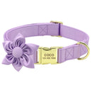 Personalized Dog ID Collar Cute Bowknot Pet Necklace Dog Buckle Collars With Bow Tie Flower Accessories For Small Large Dogs
