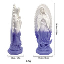 12-Inch Mexico Virgin Mary Figurines Catholic Blessed Mother Guadalupe Sculpture Resin Religious Statue Home Room Decoration