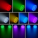Fieryzeal 4件装80W RGBW PAR灯 DMX512控制平板舞台灯 14x6W 4合1 LED舞台效果灯 适用于DJ迪斯科酒吧音乐会