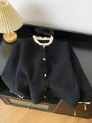The 'Amour' Heart-Button Knit Cardigan