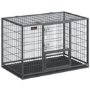 Feandrea Heavy-Duty Dog Crate, Dog Cage, 122 x 74.5 x 80.5 cm, for Medium and Large Dogs, Double Removable Door
