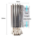 Wovibo 4 Tubo De Calor Cpu  Cooler Fan Ventilador Pwm 4Pin Argb Rgb Intel 115x1200 1700 2011 X79 X99 Amd Am4 Am5 Radiador
