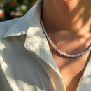 Simple Imitation Pearl Necklace for Women Man Teens Fashion Punk Hip Hop Choker Trendy Hip-Hop Punk Jewelry