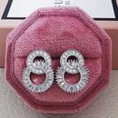 2023 Fashion Trendy Butterfly Silver Color Korean Stud Earring for Women Wedding Cute Gothic Drop Earing Party Gift Wholesale Z5