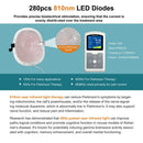 810nmx280pcs 15W NIR Red Light Therapy PBM Brain Neuromodulation Helmet Parkinson Alzheimer Treatment 1-20000Hz Adjustable