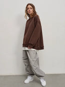 Wolfeel Oversized Hoodies & Sweatshirts for Women Autumn Winter Thick Warm Fleece Sweatshirt Girls Streetwear Loose Pullovers