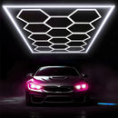 The Hive Mind | 680W Modular Hexagon LED Ceiling System — 14-Panel Workshop & Garage Grid