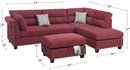 SOFA Sectional sofa Red Velvet Sectional sofa Red Velvet