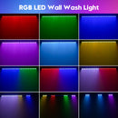 U'King 2件套60W RGB 24LED遥控条形洗墙灯DMX舞台灯条适用于婚礼教堂音乐舞蹈DJ派对
