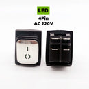 KCD4不锈钢防水船型开关 ON-OFF 4/6脚带灯电源开关 16A 250V/20A 125VAC