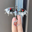 Retro Enamel Dragon Brooches For Women Men 6-color Rhinestone Flying Legand Animal Party Office Brooch Pins Gifts