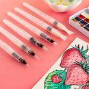 3/6Peices Refillable Paint Brush Water Color Brush Soft Watercolor Brush Ink Pen for Painting Calligraph Drawing Art Supplies