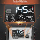 HITBOX 145A 4 in 1 Multi-process MlG Welder MMA/Gasless MIG/Lift TIG Welding Machine Support Spool Gun Large LED Display Welders