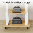 Mobile TV Cart for 32-75 Inch Screens, Movable Rolling Floor TV Stand with Shelf Locking Wheel, Height Ajustable Heavy-Duty