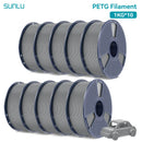 SUNLU 10公斤 PETG/ABS 耗材 10卷 3D打印线材 1公斤/卷 1.75毫米 100% 线材整齐排列 适用于欧美地区3D打印