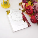 Different Styles Custom Wedding Signature Guest Book Personalized Gold/Silver Mirror Cover Empty White Blank Pages Party Decor