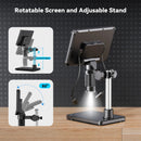 7inch Digital Microscope 1200X Magnification for Coin PCB Circuit Repair 16MP HD Soldering Microscope with Lights, PC View