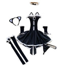 Kawaii Girls Black Night Dress Ruffle Cake Lolita Princess Dress Hollow Strapless Evening Dress Nightgown Cosplay Sexy Pajama