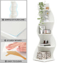 Tribesigns Corner Shelf, Modern 5-Tier Wall Corner Bookshelf, Stylish Corner Small Bookcase Storage Rack Plant Stand